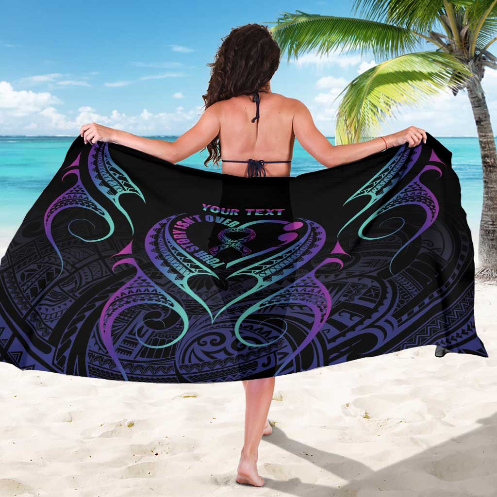 Personalised Your Story Isn't Over Sarong Suicide Prevention Awareness Semicolon Heart LT9 - Polynesian Pride