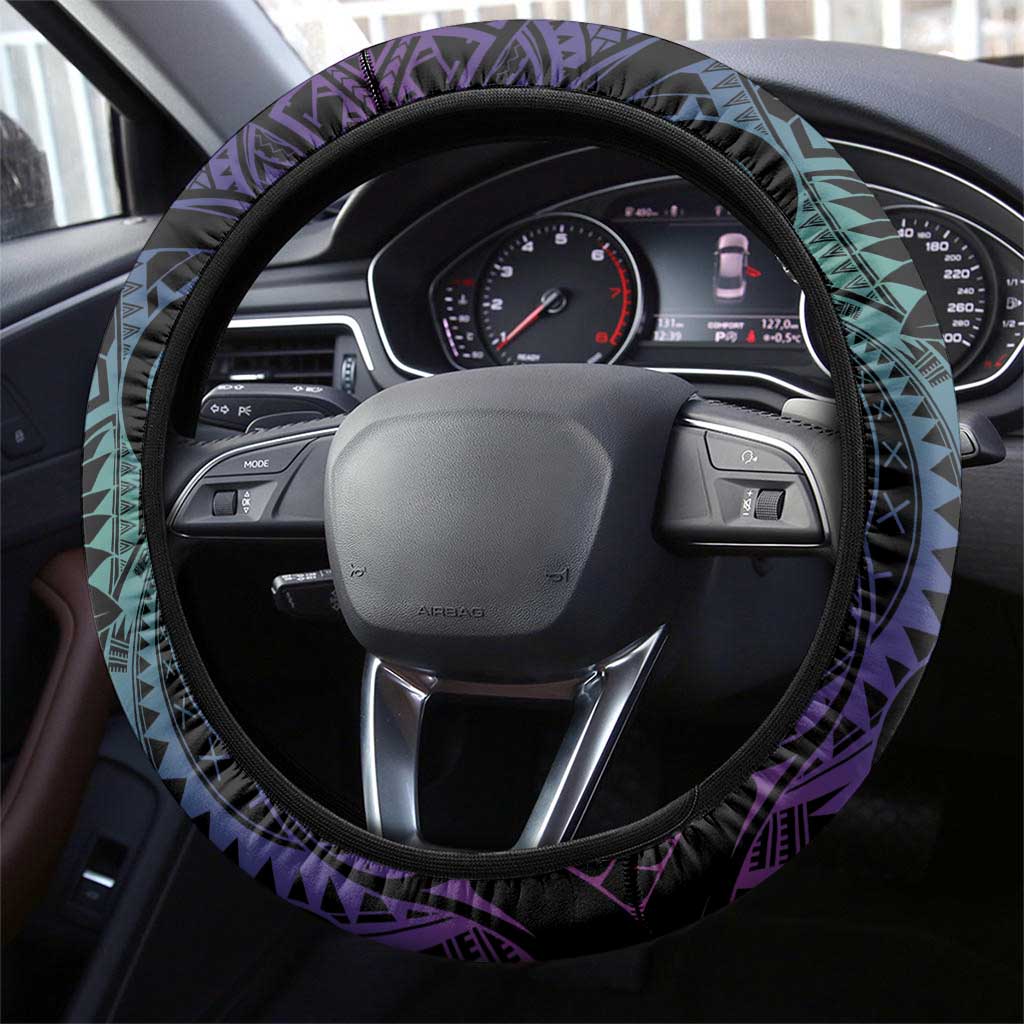 Your Story Isn't Over Steering Wheel Cover Suicide Prevention Awareness Semicolon Heart LT9 - Polynesian Pride