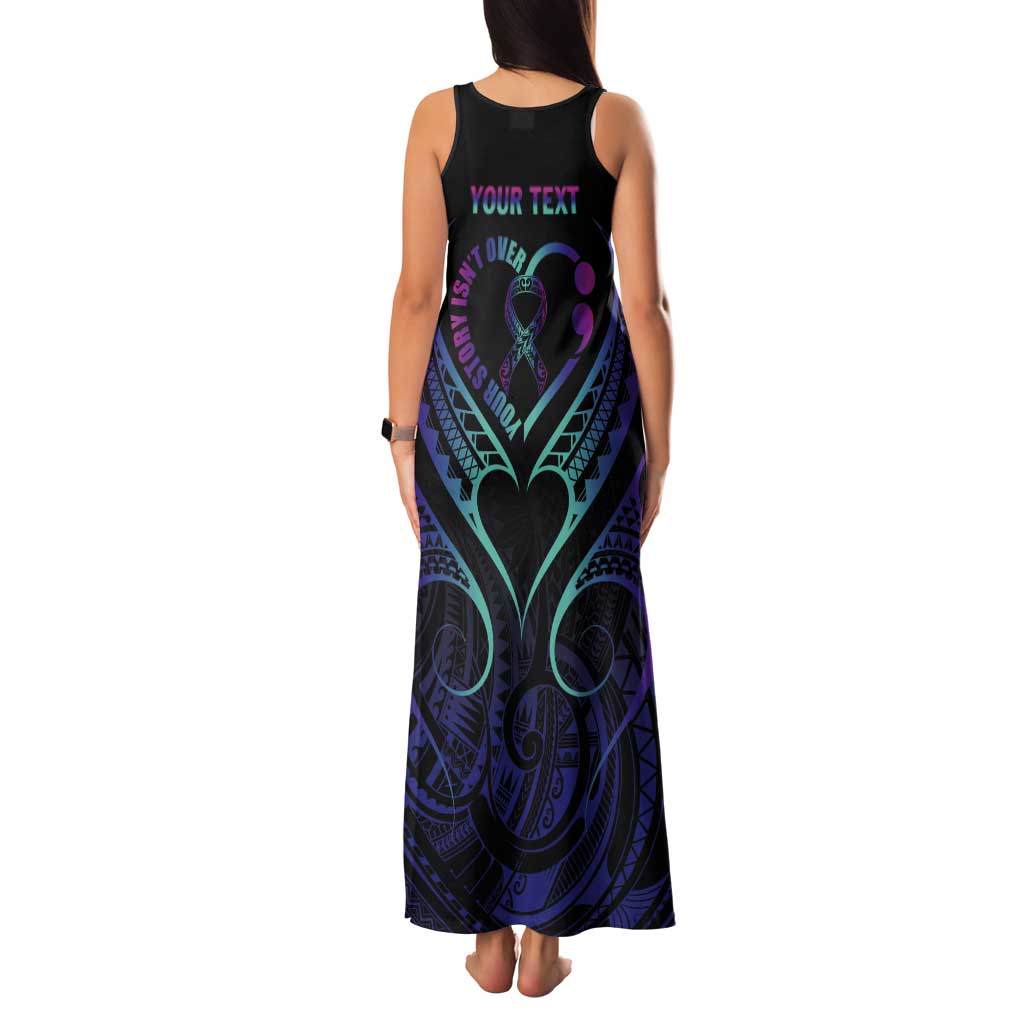 Personalised Your Story Isn't Over Tank Maxi Dress Suicide Prevention Awareness Semicolon Heart