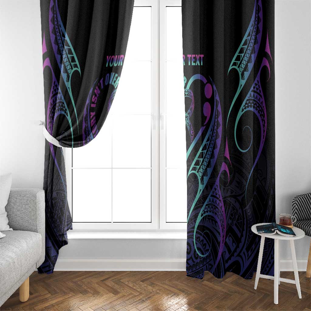 Personalised Your Story Isn't Over Window Curtain Suicide Prevention Awareness Semicolon Heart