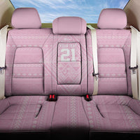 Custom New Zealand Basketball Indigenous Back Car Seat Cover - Polynesian Pride