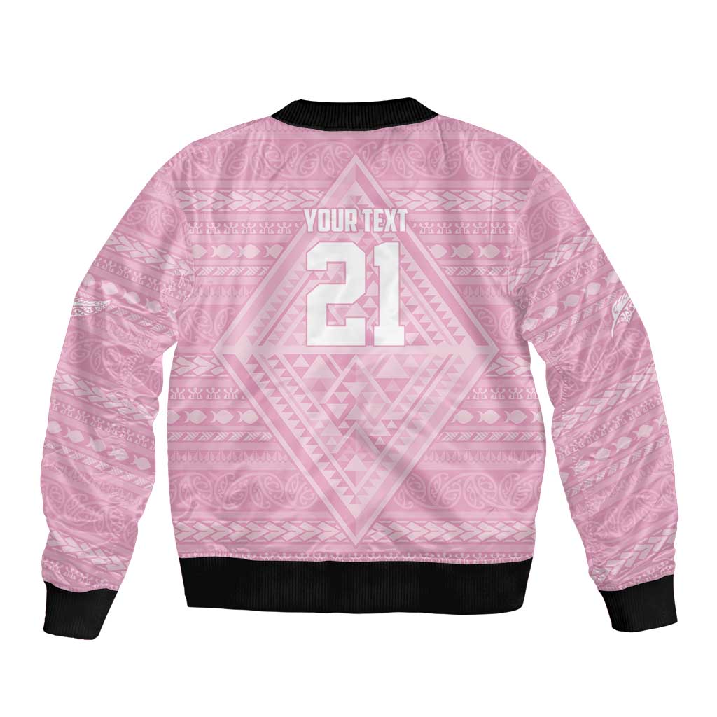 Custom New Zealand Basketball Indigenous Bomber Jacket LT9 - Polynesian Pride