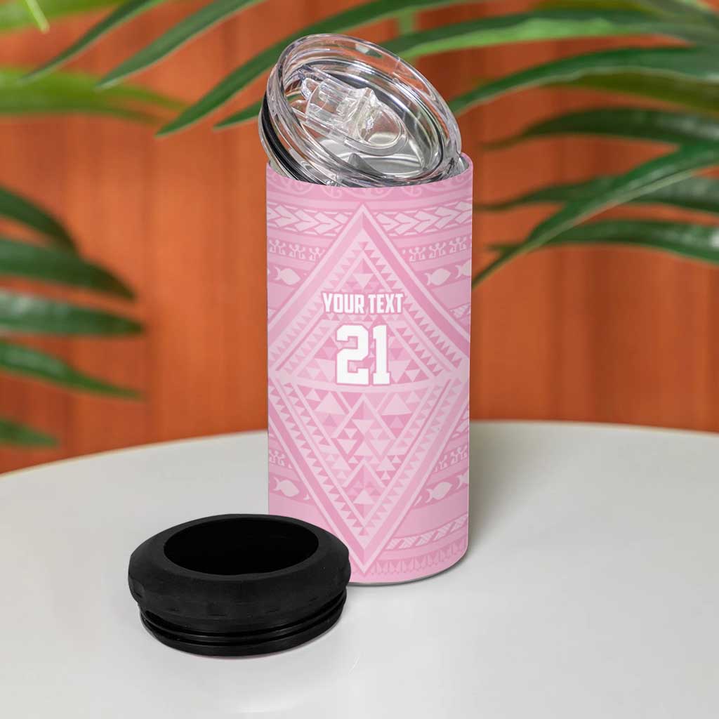 Custom New Zealand Basketball Indigenous 4 in 1 Can Cooler Tumbler - Polynesian Pride