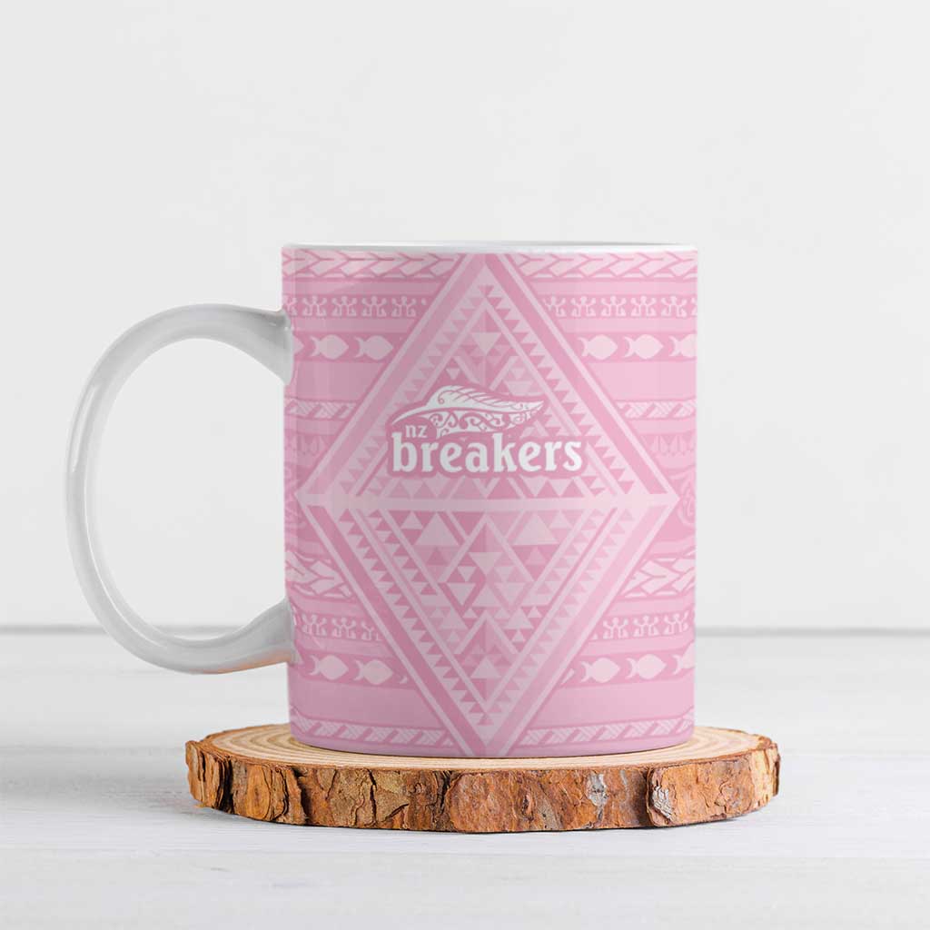Custom New Zealand Basketball Indigenous Ceramic Mug - Polynesian Pride
