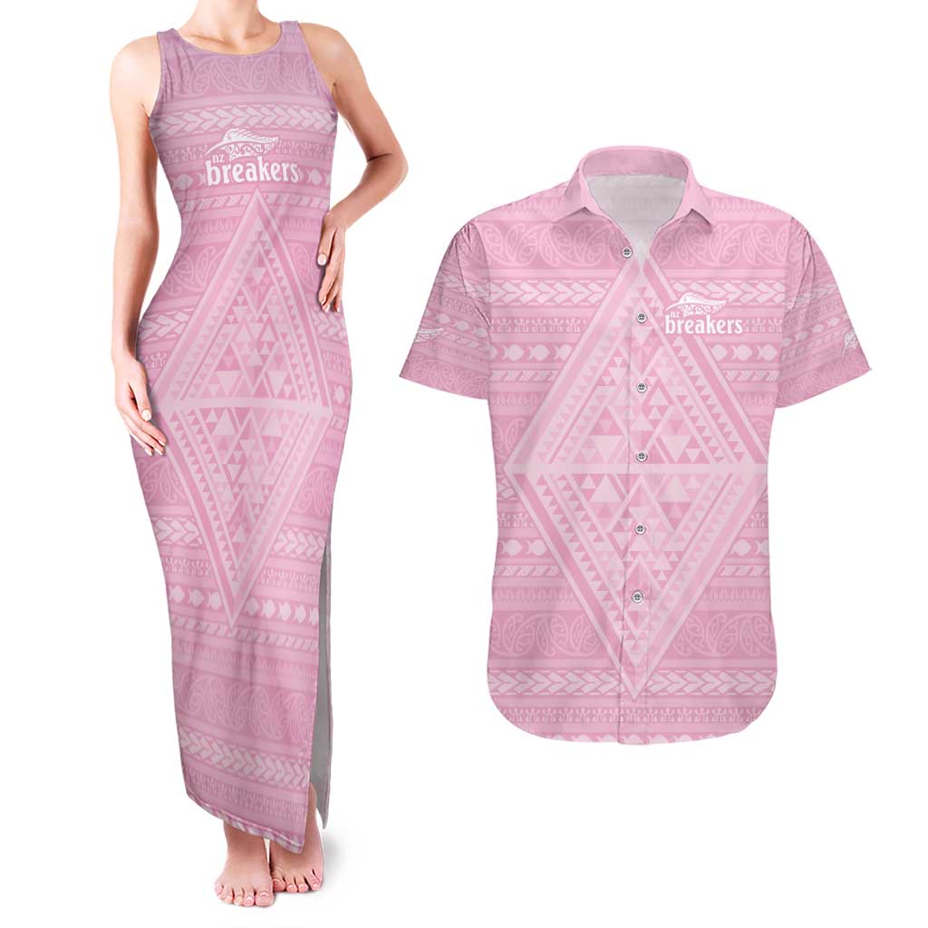 Custom New Zealand Basketball Indigenous Couples Matching Tank Maxi Dress and Hawaiian Shirt - Polynesian Pride
