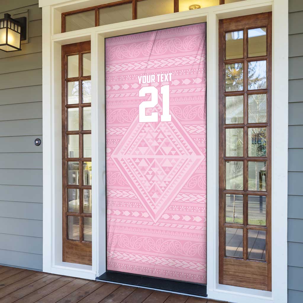 Custom New Zealand Basketball Indigenous Door Cover - Polynesian Pride