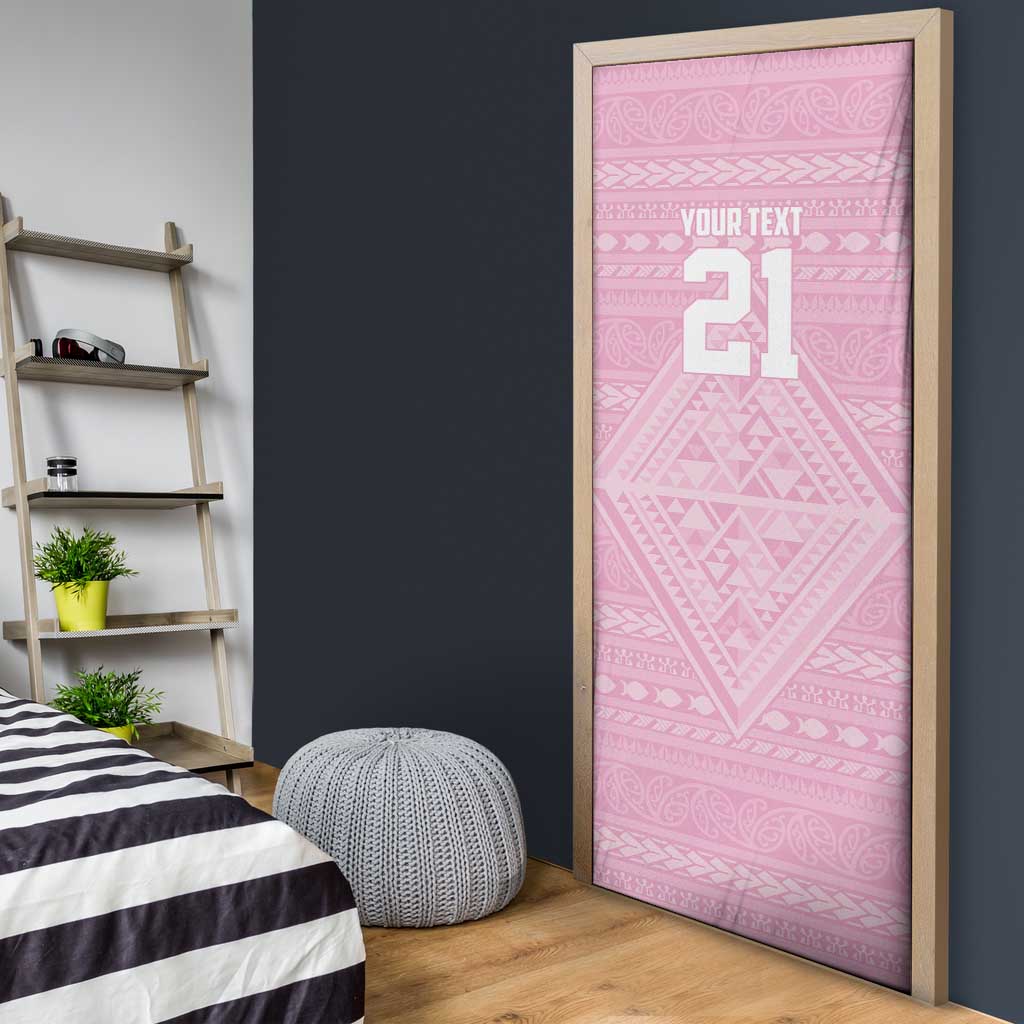 Custom New Zealand Basketball Indigenous Door Cover - Polynesian Pride