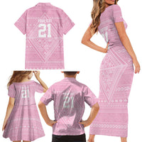 Custom New Zealand Basketball Indigenous Family Matching Short Sleeve Bodycon Dress and Hawaiian Shirt LT9 - Polynesian Pride