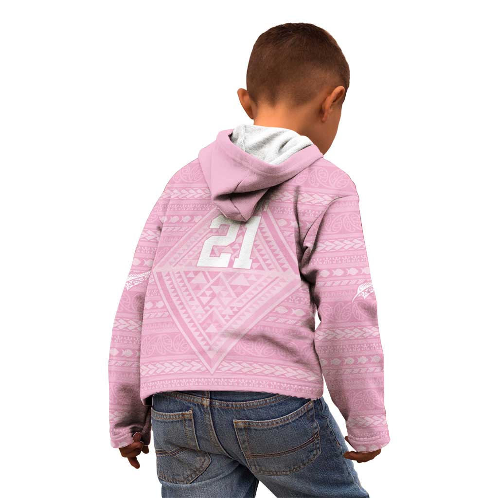 Custom New Zealand Basketball Indigenous Kid Hoodie - Polynesian Pride
