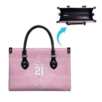 Custom New Zealand Basketball Indigenous Leather Bag - Polynesian Pride