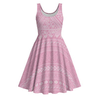 Custom New Zealand Basketball Indigenous Midi Dress - Polynesian Pride