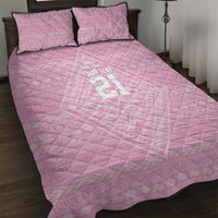 Custom New Zealand Basketball Indigenous Quilt Bed Set LT9 Pink - Polynesian Pride