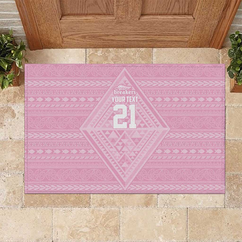 Custom New Zealand Basketball Indigenous Rubber Doormat - Polynesian Pride