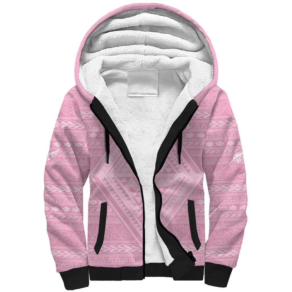 Custom New Zealand Basketball Indigenous Sherpa Hoodie - Polynesian Pride