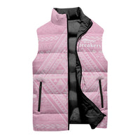 Custom New Zealand Basketball Indigenous Sleeveless Puffer Jacket - Polynesian Pride