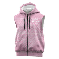Custom New Zealand Basketball Indigenous Sleeveless Zip Hoodie - Polynesian Pride