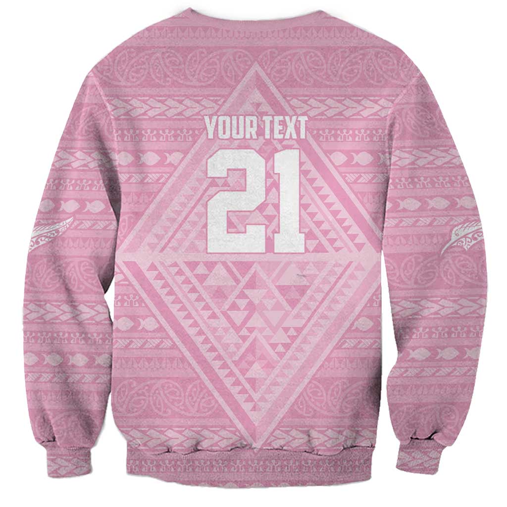 Custom New Zealand Basketball Indigenous Sweatshirt LT9 - Polynesian Pride