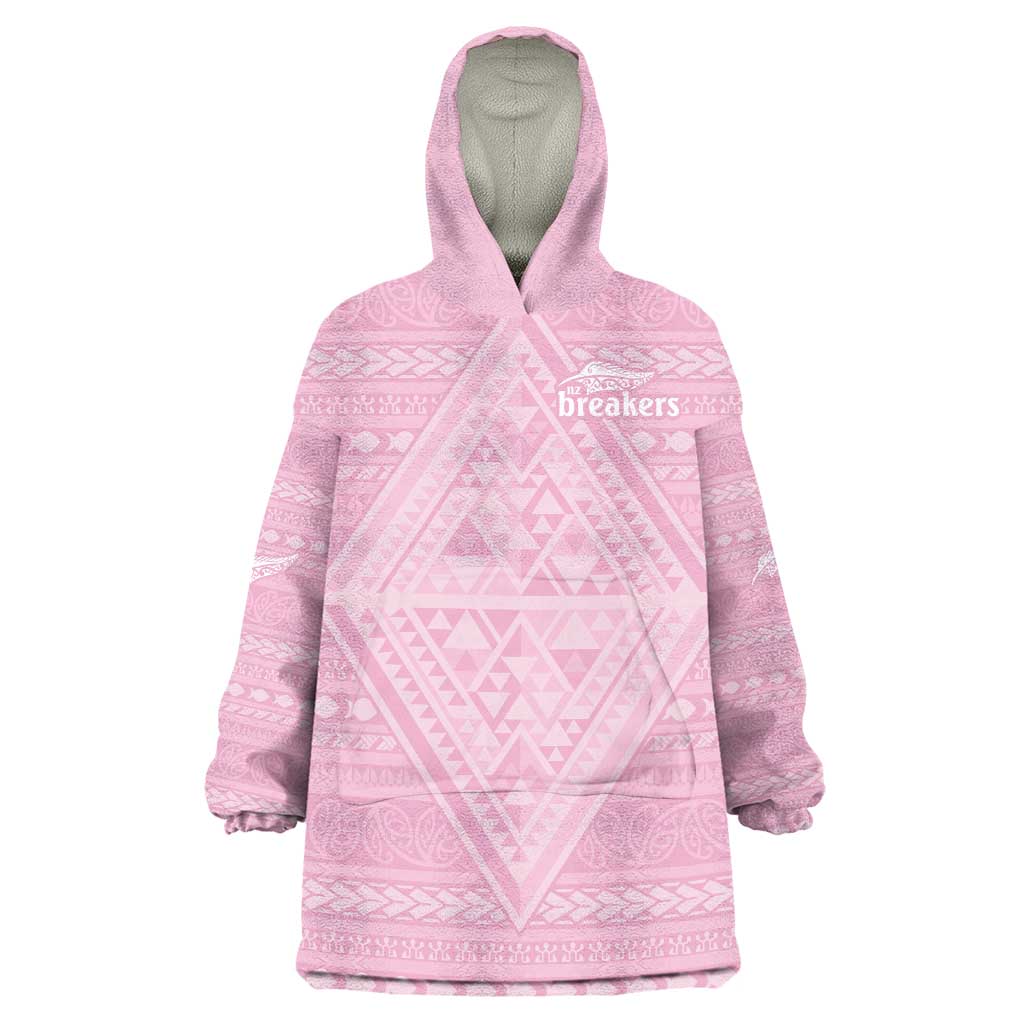 Custom New Zealand Basketball Indigenous Wearable Blanket Hoodie - Polynesian Pride