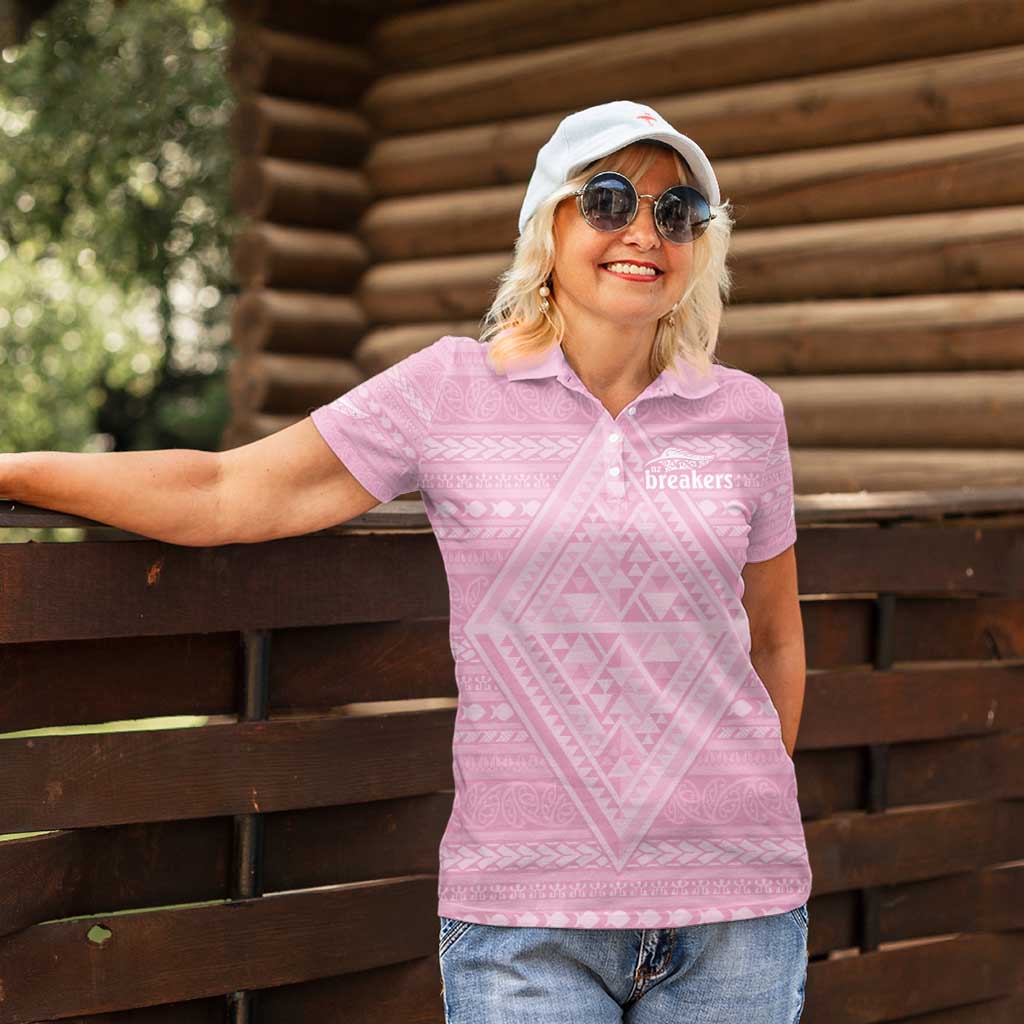 Custom New Zealand Basketball Indigenous Women Polo Shirt - Polynesian Pride