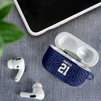 Custom Basketball New Zealand AirPods Case Blue Maori Ta Moko Indigenous - Polynesian Pride