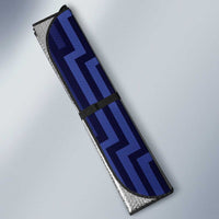 Custom Basketball New Zealand Auto Sun Shade Blue Maori Ta Moko Indigenous - Polynesian Pride