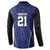 Custom Basketball New Zealand Button Sweatshirt Blue Maori Ta Moko Indigenous - Polynesian Pride