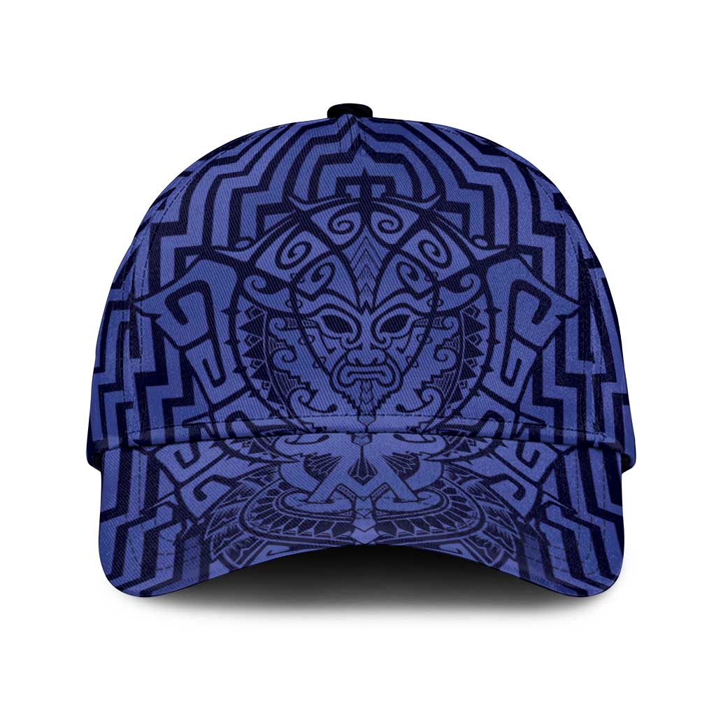 Basketball New Zealand Classic Cap Blue Maori Ta Moko Indigenous - Polynesian Pride