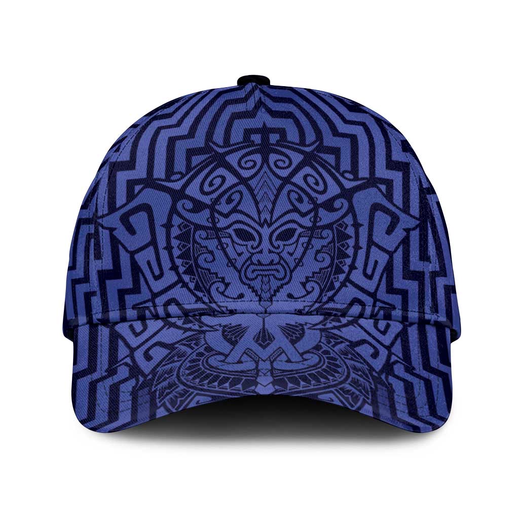 Basketball New Zealand Classic Cap Blue Maori Ta Moko Indigenous - Polynesian Pride