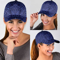Basketball New Zealand Classic Cap Blue Maori Ta Moko Indigenous - Polynesian Pride