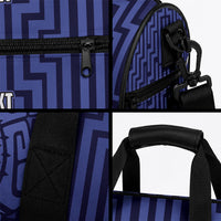 Custom Basketball New Zealand Duffle Bag Blue Maori Ta Moko Indigenous LT9 - Polynesian Pride