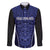 Custom Basketball New Zealand Family Matching Off The Shoulder Long Sleeve Dress and Hawaiian Shirt Blue Maori Ta Moko Indigenous - Polynesian Pride