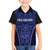Custom Basketball New Zealand Family Matching Off The Shoulder Long Sleeve Dress and Hawaiian Shirt Blue Maori Ta Moko Indigenous - Polynesian Pride