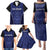Custom Basketball New Zealand Family Matching Puletasi and Hawaiian Shirt Blue Maori Ta Moko Indigenous - Polynesian Pride