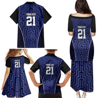 Custom Basketball New Zealand Family Matching Puletasi and Hawaiian Shirt Blue Maori Ta Moko Indigenous LT9 - Polynesian Pride