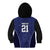Custom Basketball New Zealand Kid Hoodie Blue Maori Ta Moko Indigenous - Polynesian Pride