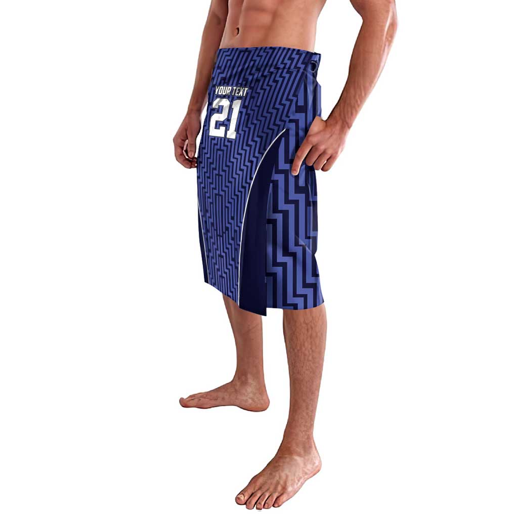Custom Basketball New Zealand Lavalava Blue Maori Ta Moko Indigenous - Polynesian Pride