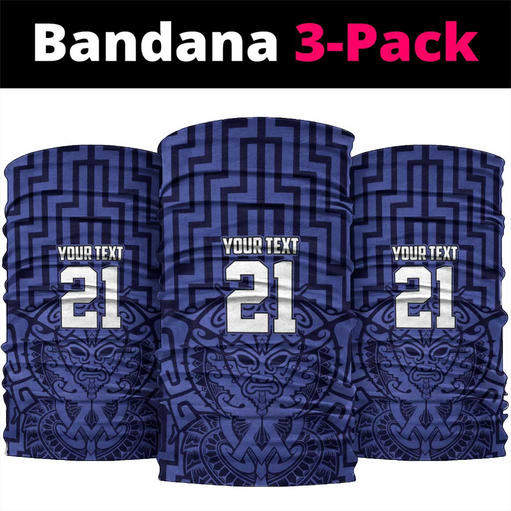Basketball New Zealand Neck Gaiter Blue Maori Ta Moko Indigenous LT9