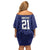Custom Basketball New Zealand Off Shoulder Short Dress Blue Maori Ta Moko Indigenous - Polynesian Pride