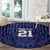 Custom Basketball New Zealand Round Carpet Blue Maori Ta Moko Indigenous - Polynesian Pride