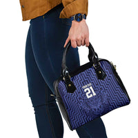 Custom Basketball New Zealand Shoulder Handbag Blue Maori Ta Moko Indigenous - Polynesian Pride