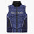 Custom Basketball New Zealand Sleeveless Puffer Jacket Blue Maori Ta Moko Indigenous - Polynesian Pride
