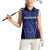Custom Basketball New Zealand Women Sleeveless Polo Shirt Blue Maori Ta Moko Indigenous - Polynesian Pride