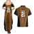 Custom Basketball New Zealand Couples Matching Summer Maxi Dress and Hawaiian Shirt Gold Maori Ta Moko Indigenous - Polynesian Pride