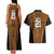 Custom Basketball New Zealand Couples Matching Tank Maxi Dress and Hawaiian Shirt Gold Maori Ta Moko Indigenous - Polynesian Pride