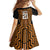 Custom Basketball New Zealand Family Matching Off The Shoulder Long Sleeve Dress and Hawaiian Shirt Gold Maori Ta Moko Indigenous - Polynesian Pride
