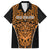 Custom Basketball New Zealand Family Matching Off The Shoulder Long Sleeve Dress and Hawaiian Shirt Gold Maori Ta Moko Indigenous - Polynesian Pride