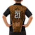 Custom Basketball New Zealand Family Matching Puletasi and Hawaiian Shirt Gold Maori Ta Moko Indigenous - Polynesian Pride