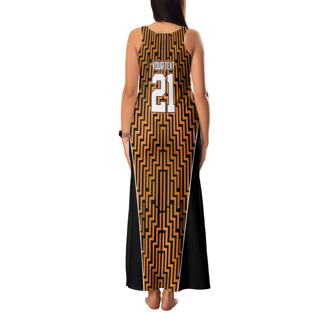 Custom Basketball New Zealand Family Matching Tank Maxi Dress and Hawaiian Shirt Gold Maori Ta Moko Indigenous LT9 - Polynesian Pride