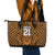 Custom Basketball New Zealand Leather Tote Bag Gold Maori Ta Moko Indigenous - Polynesian Pride