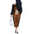 Custom Basketball New Zealand Off The Shoulder Long Sleeve Dress Gold Maori Ta Moko Indigenous - Polynesian Pride